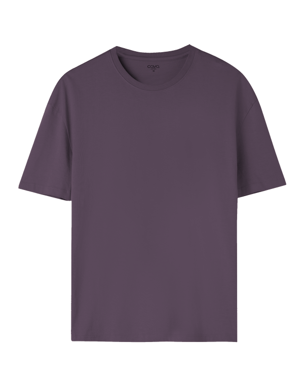 Dusky Purple Supima Crew Neck T-shirt - Regular Fit