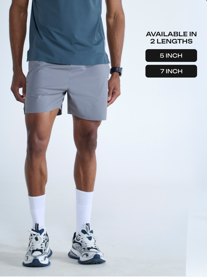 Grey 5" Train-In Shorts