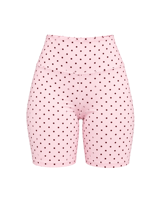 Blush Polka Contour Booty Shorts