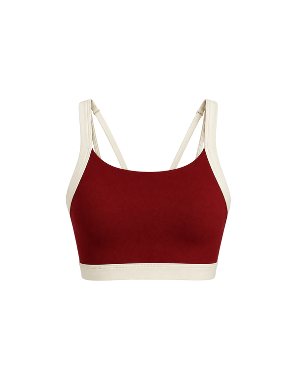 Maroon Splitline Sports Bra