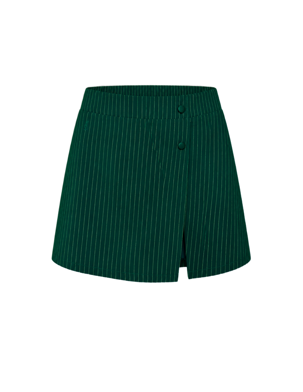 Pine Stripe Wrap Woven Skorts