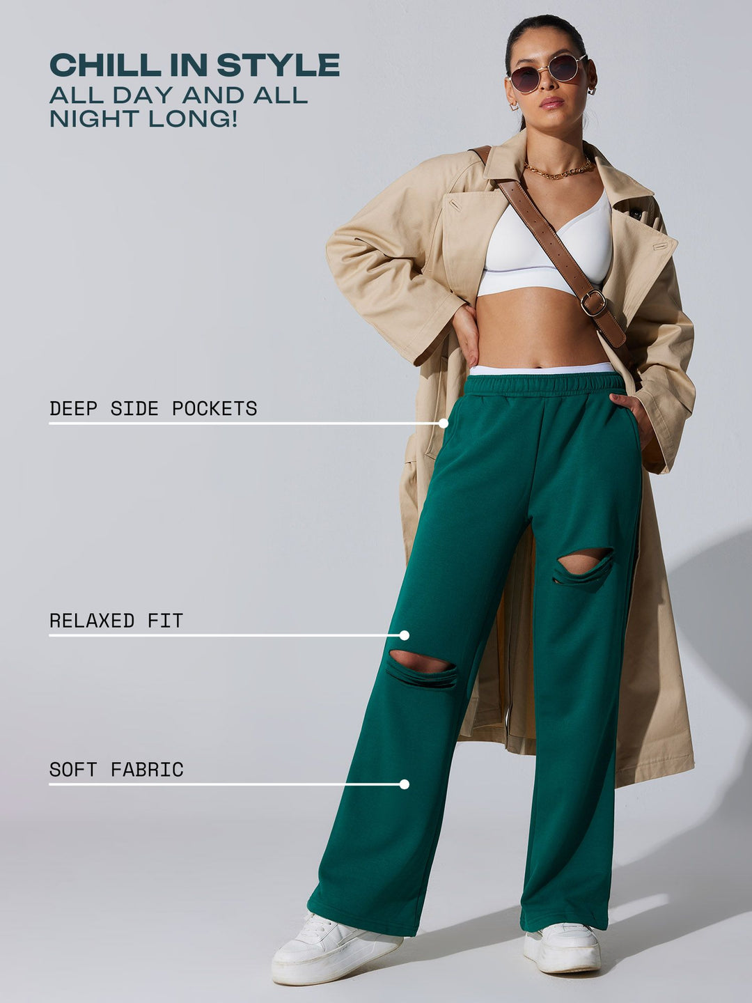 Green Dual Slit Adapt Joggers