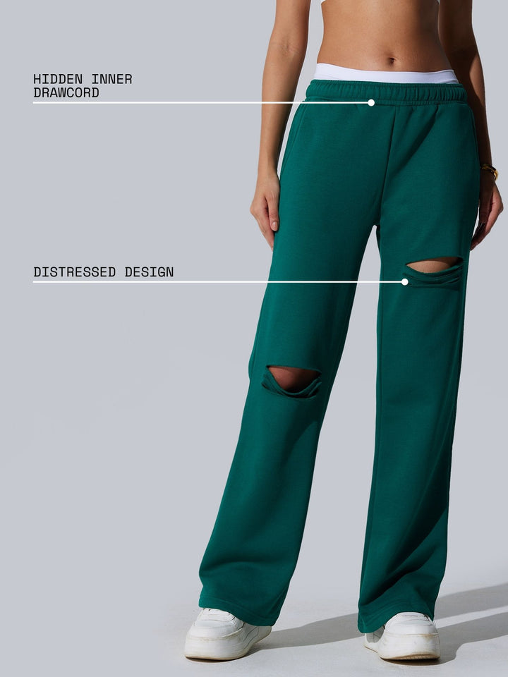 Green Dual Slit Adapt Joggers