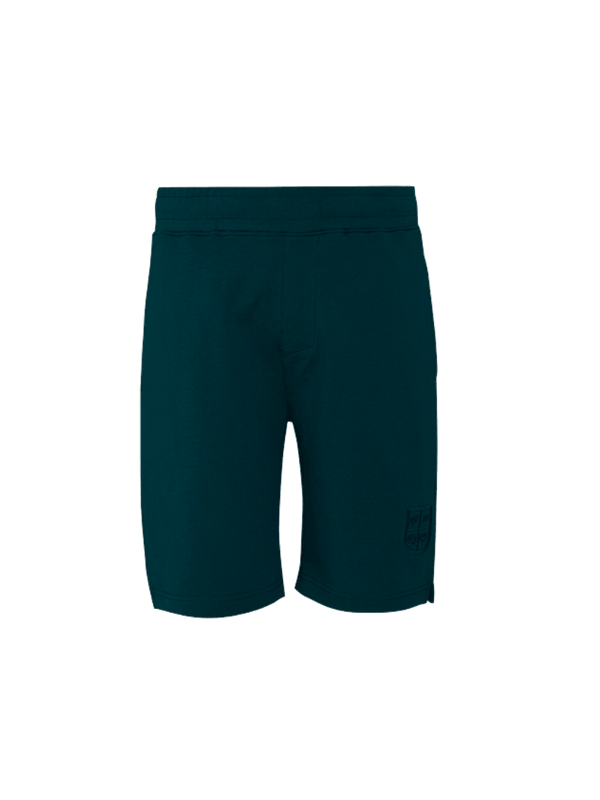 Green Cotton Leisure Shorts