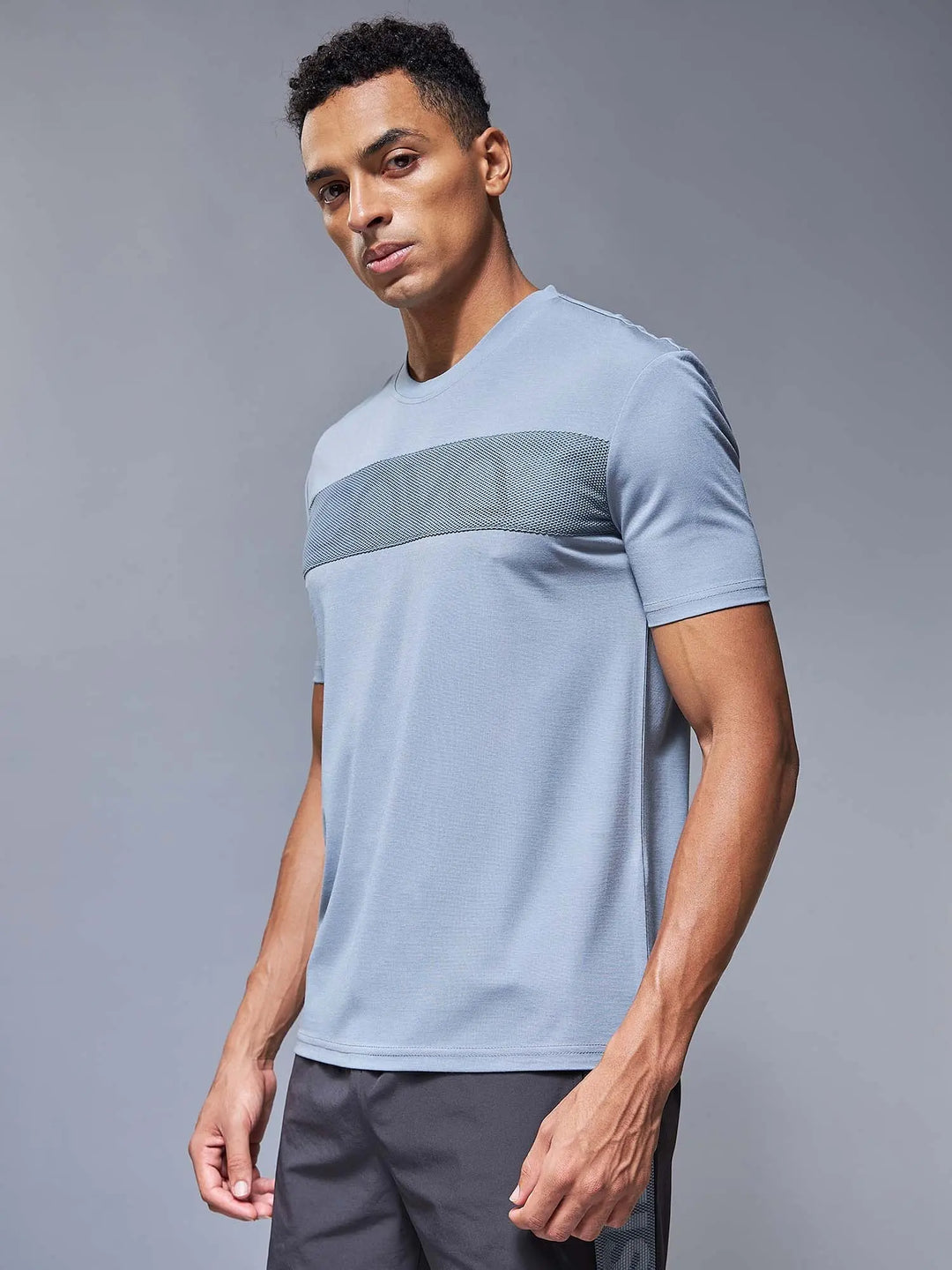 Grey Blue Chase t-shirt CAVA athleisure