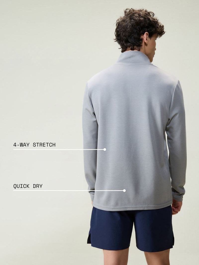 Grey Modal Half Zip