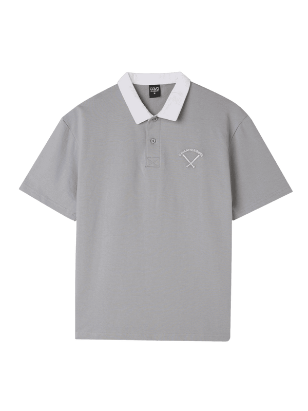 Grey Baseline Polo