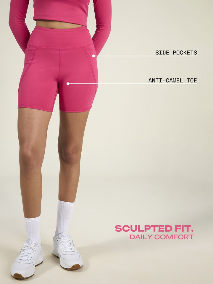 Hot Pink Sculpt Booty Shorts