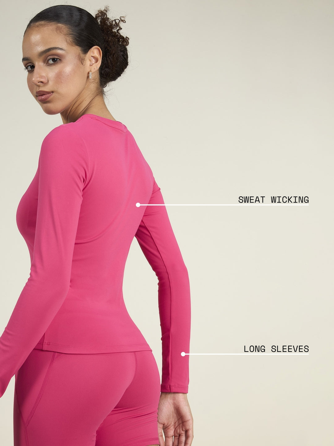 Hot Pink Sculpt Crew Top