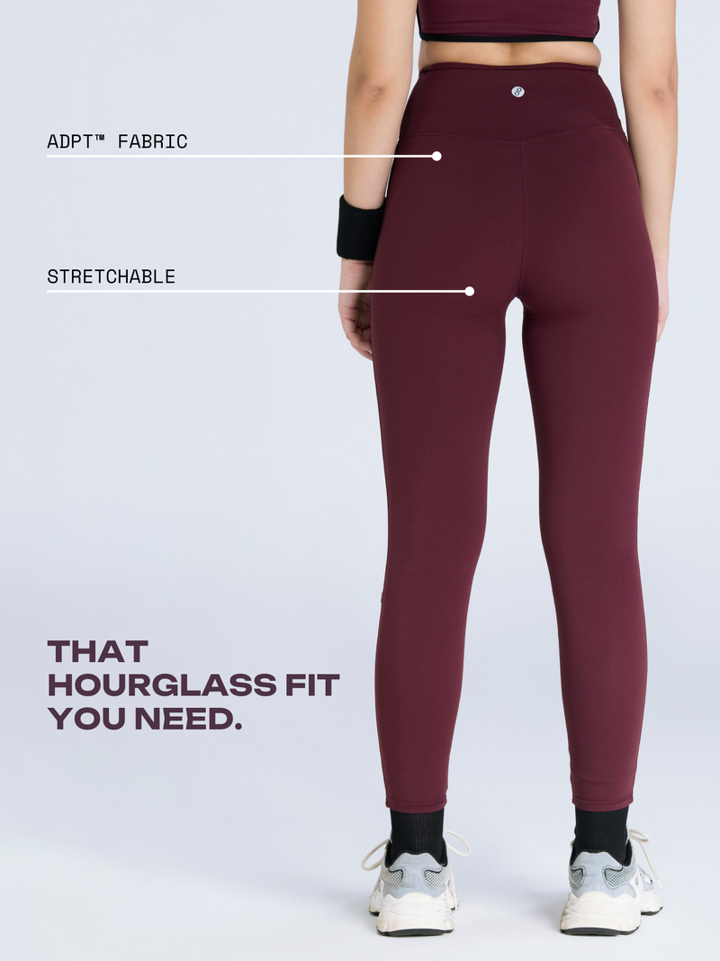 Burgundy Hourglass Snug Leggings