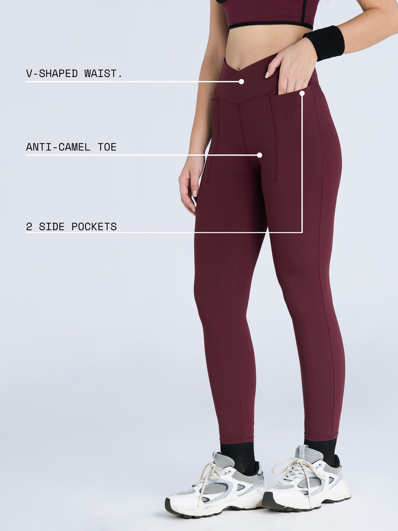 Burgundy Hourglass Snug Leggings