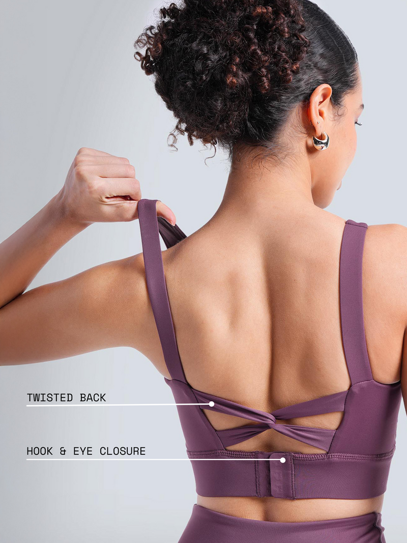 Wine High Impact Sports Bra