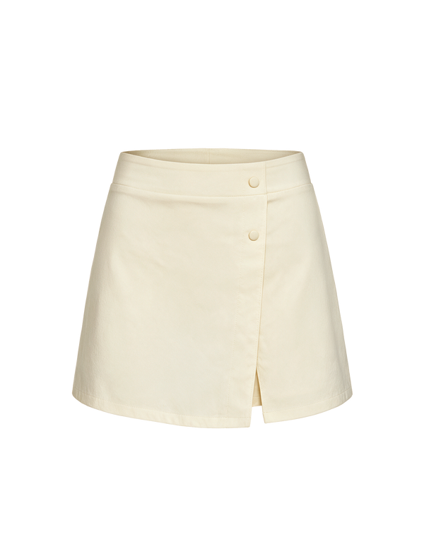 Ivory Wrap Woven Skorts