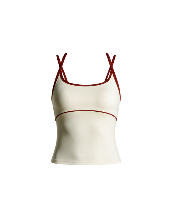 Ivory Retro Halterneck Tank