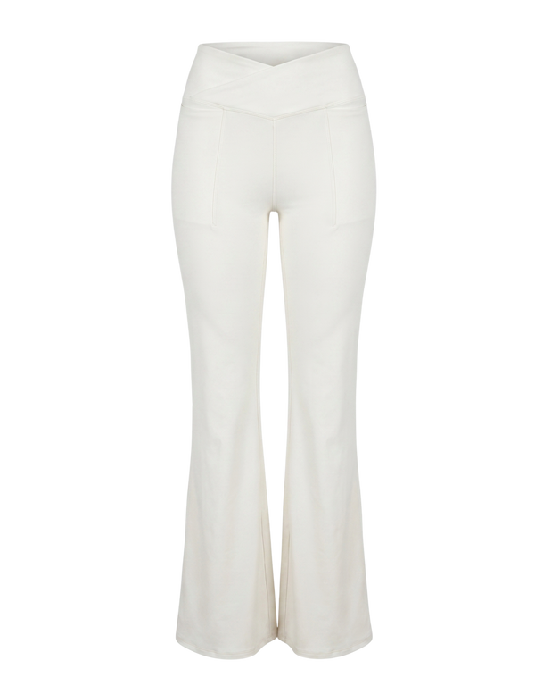 Ivory Hourglass Flared Leggings