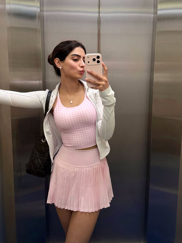 Pink Plie Pleated Skort
