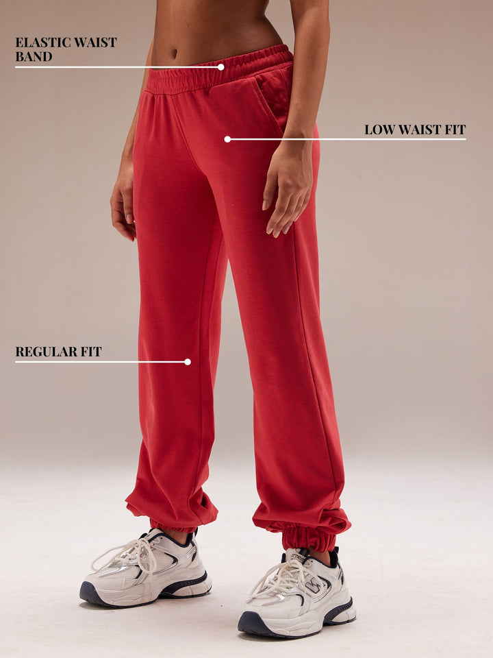 Red Kickback Joggers