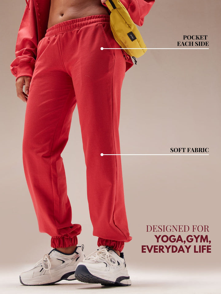 Red Kickback Joggers