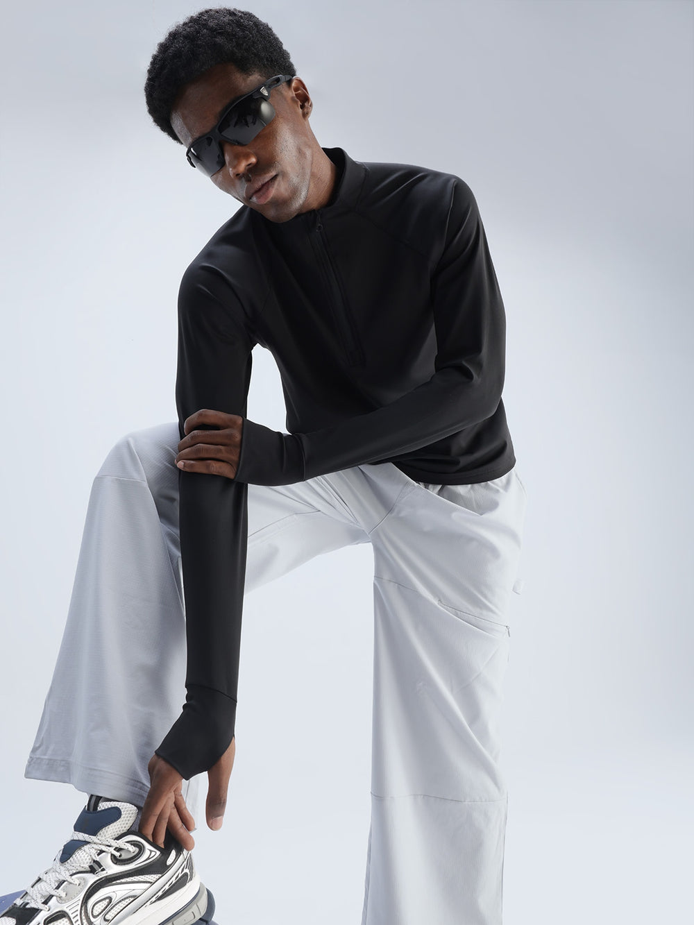 Black Athletic Quarter-Zip