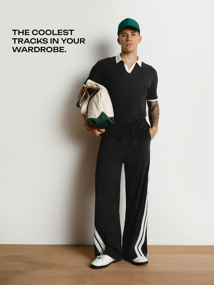 Black Drift Wide Leg Tracks - Men