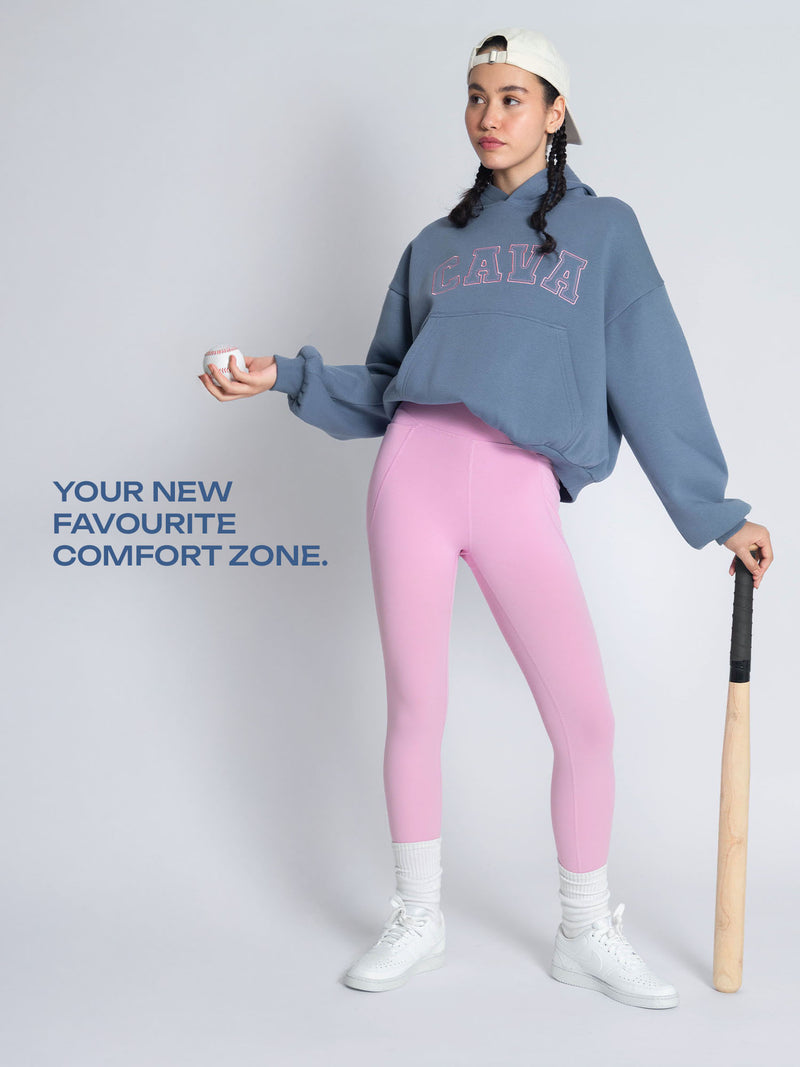 Blue Fleece Oversized Hoodie