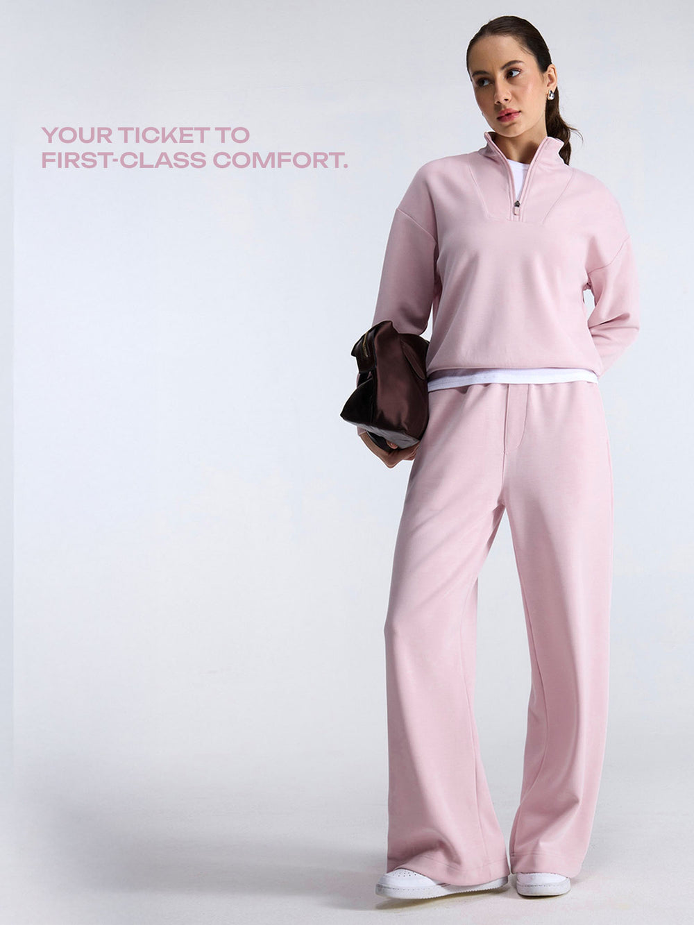 Blush Mello Wide Leg Joggers - Women