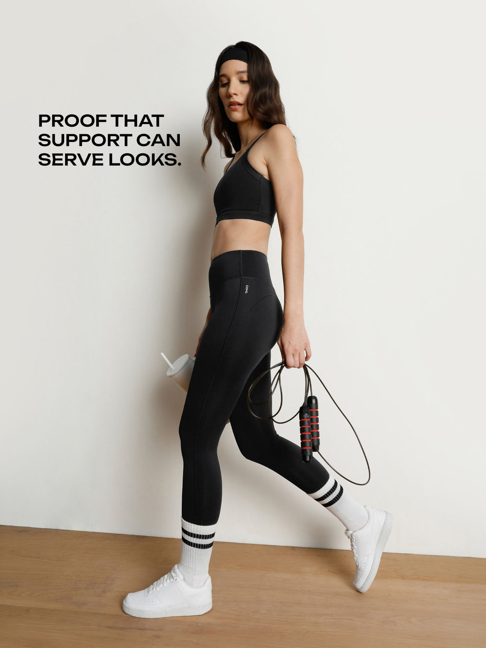 Black Splitline Sports Bra