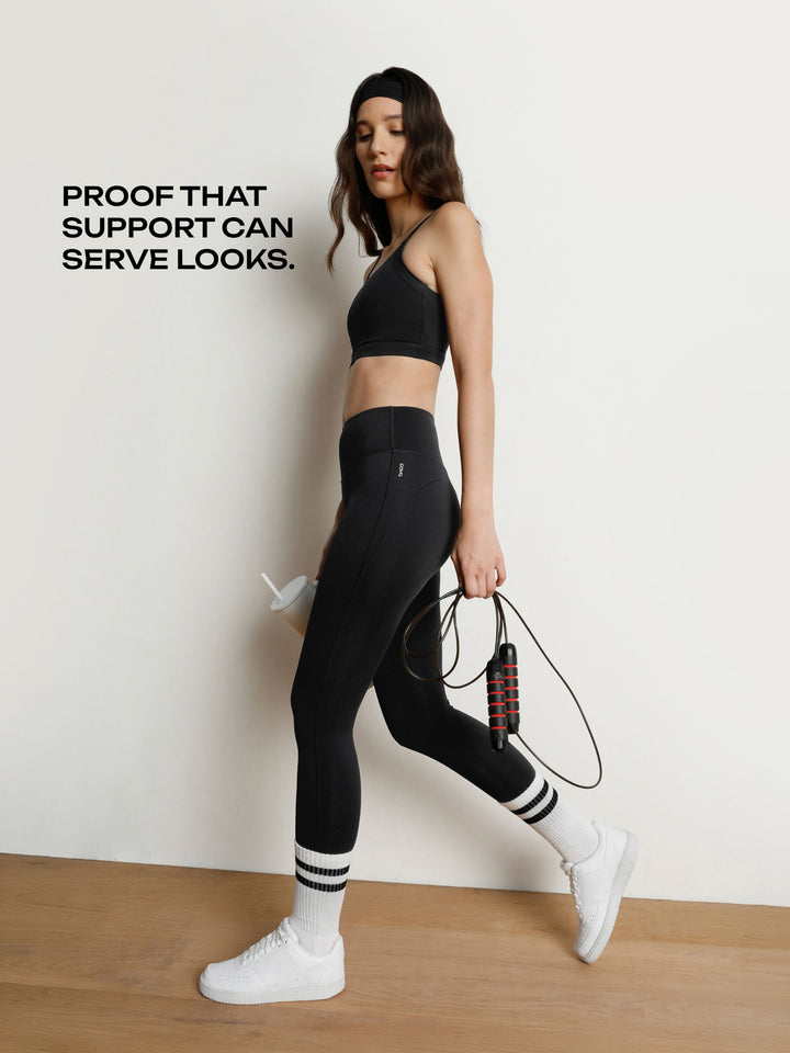 Black Splitline Sports Bra