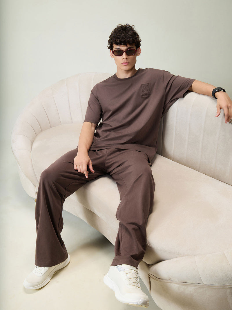 Brown Wide Leg Joggers