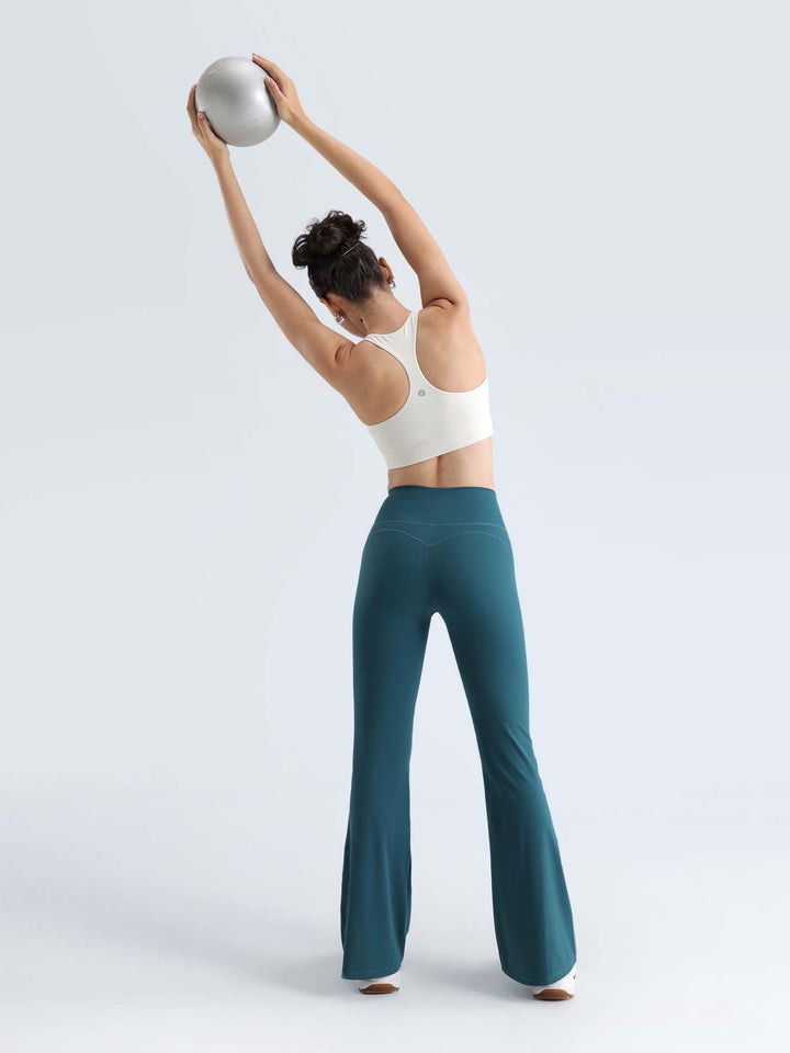 Teal Contour Flared Leggings