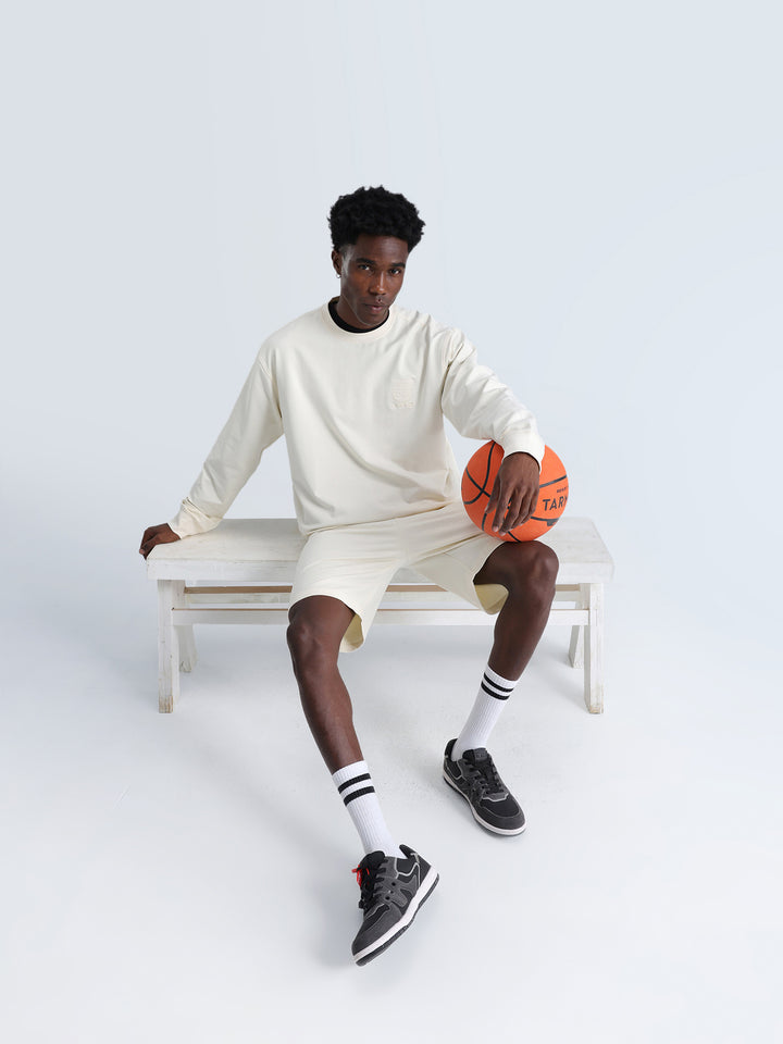 Ivory Cotton Leisure Shorts