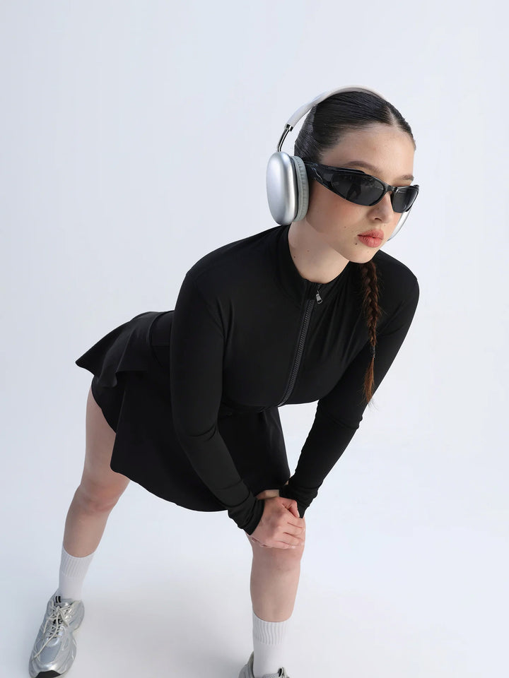 Black Swirl Tennis Skorts