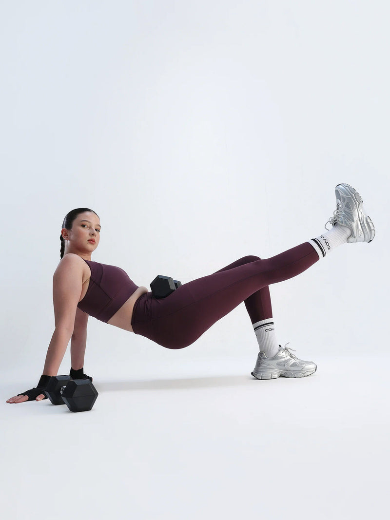 Wine Hourglass Snug Leggings