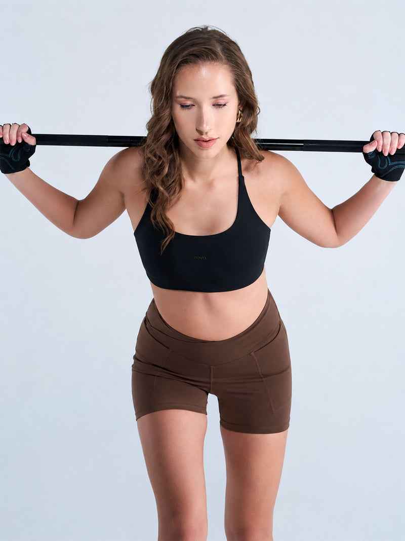 Brown Hourglass Booty Shorts