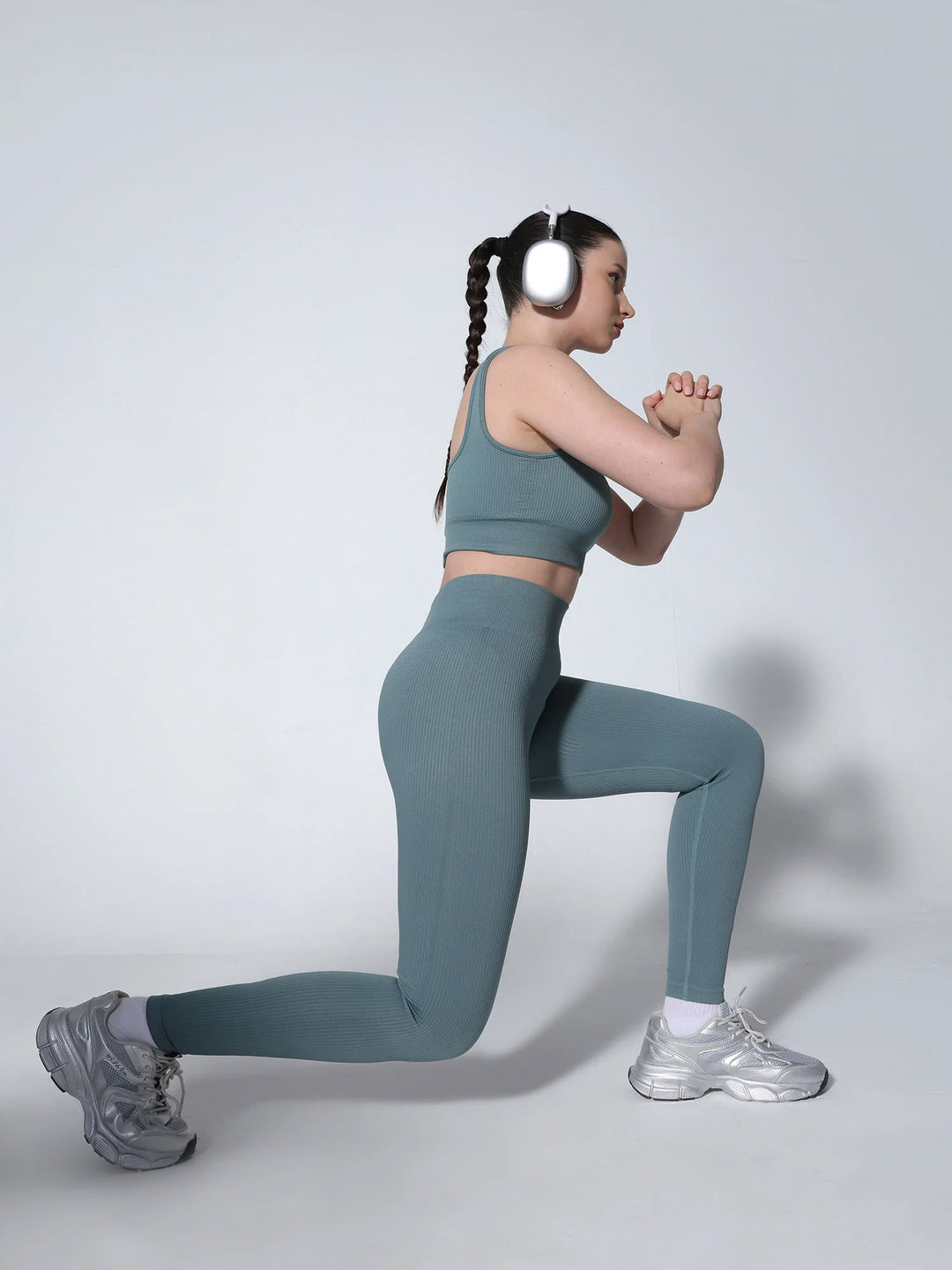 Slate Blue Seamless Cinched Leggings