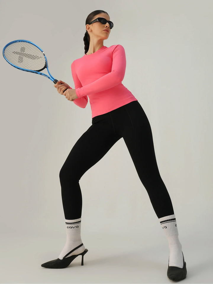 Coral Sculpt Crew Top