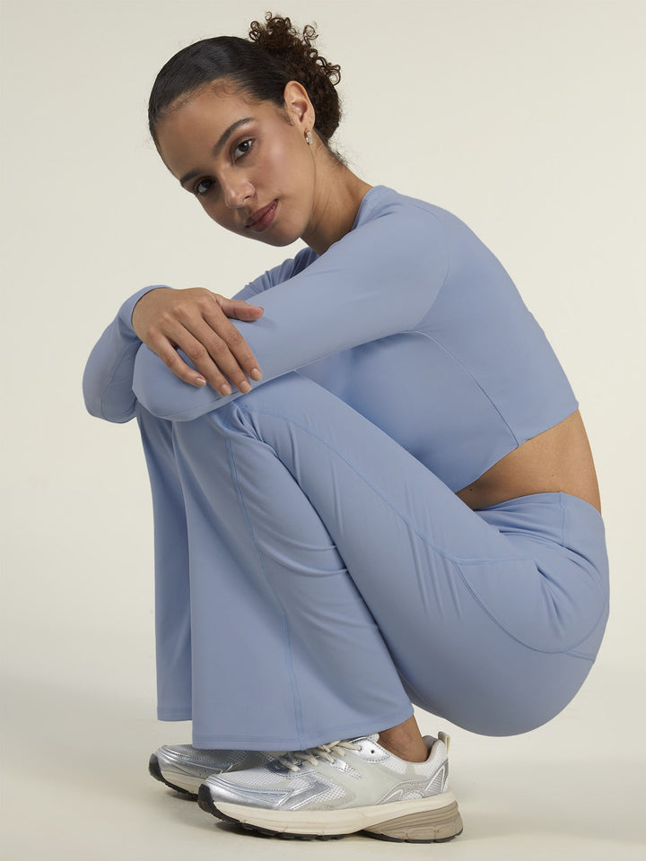 Storm Blue Sculpt Crew Top