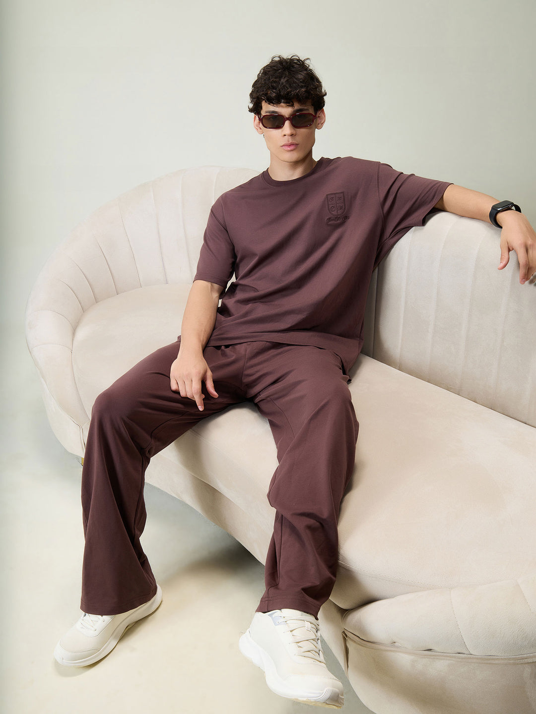 Brown Wide Leg Joggers