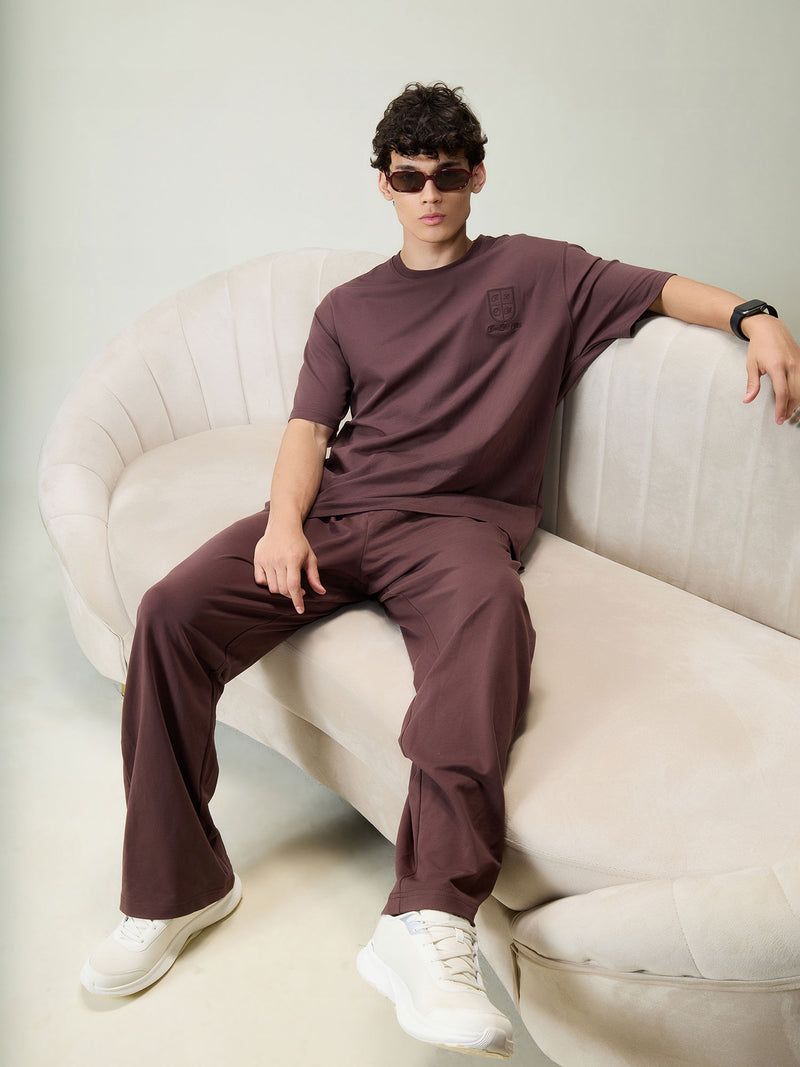 Brown Wide Leg Joggers