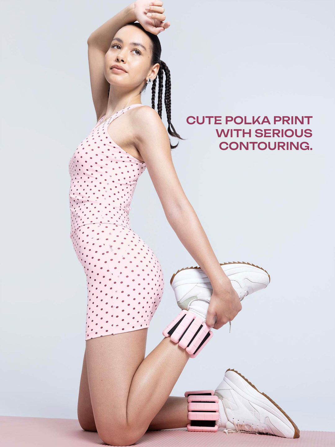Blush Polka Contour Booty Shorts