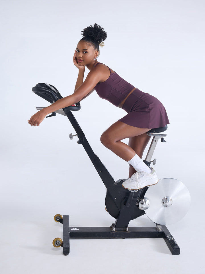 Wine Heartline Sports Bra