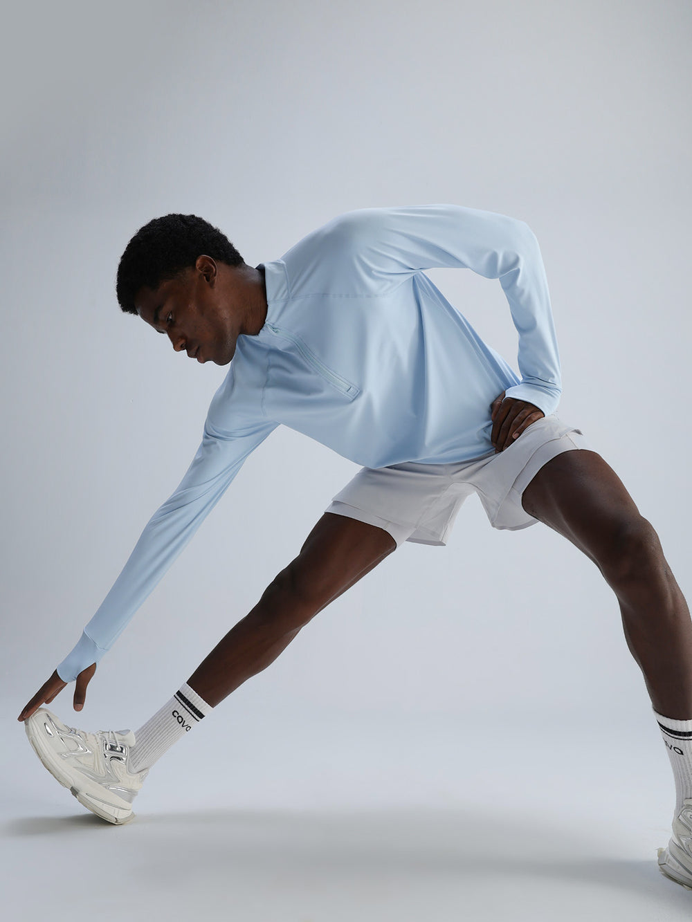 Ice Blue Athletic Quarter-Zip