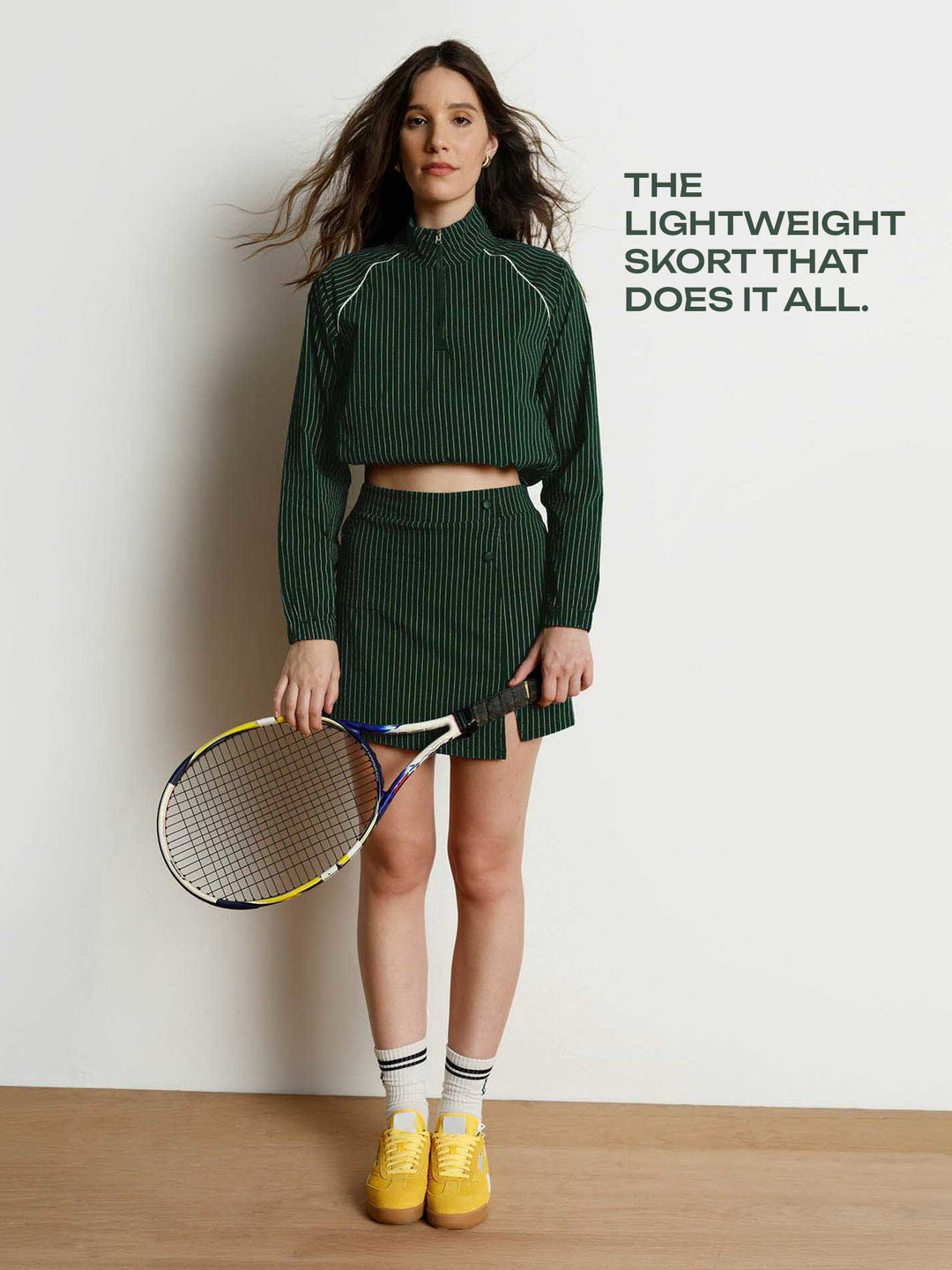 Pine Stripe Wrap Woven Skorts
