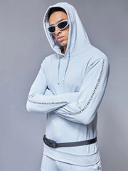 Light Grey Branded Tape hoodie CAVA athleisure