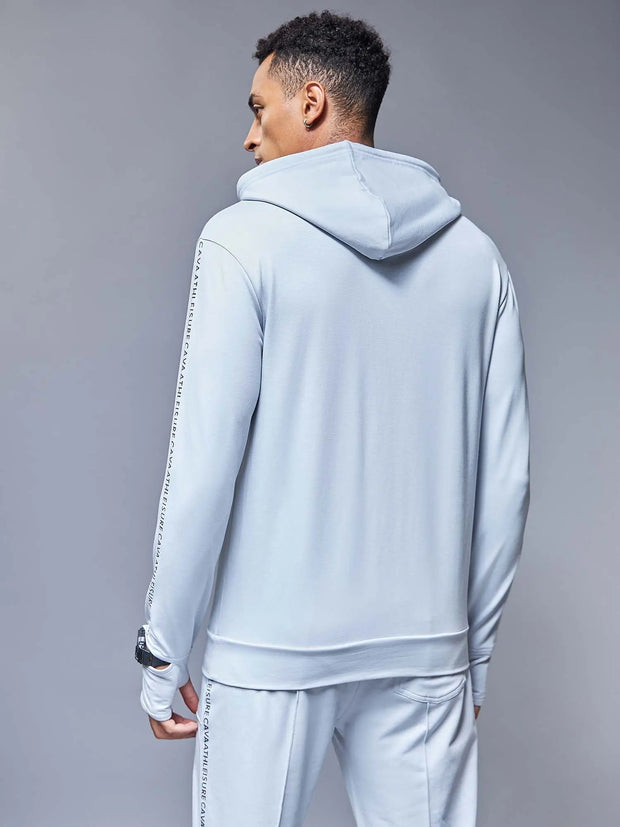 Light Grey Branded Tape hoodie CAVA athleisure