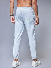 Light Grey Branded tape joggers CAVA athleisure