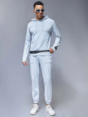 Light Grey Branded tape joggers CAVA athleisure