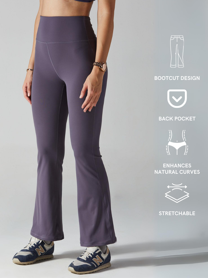 Mauve All-in Bootcut Leggings