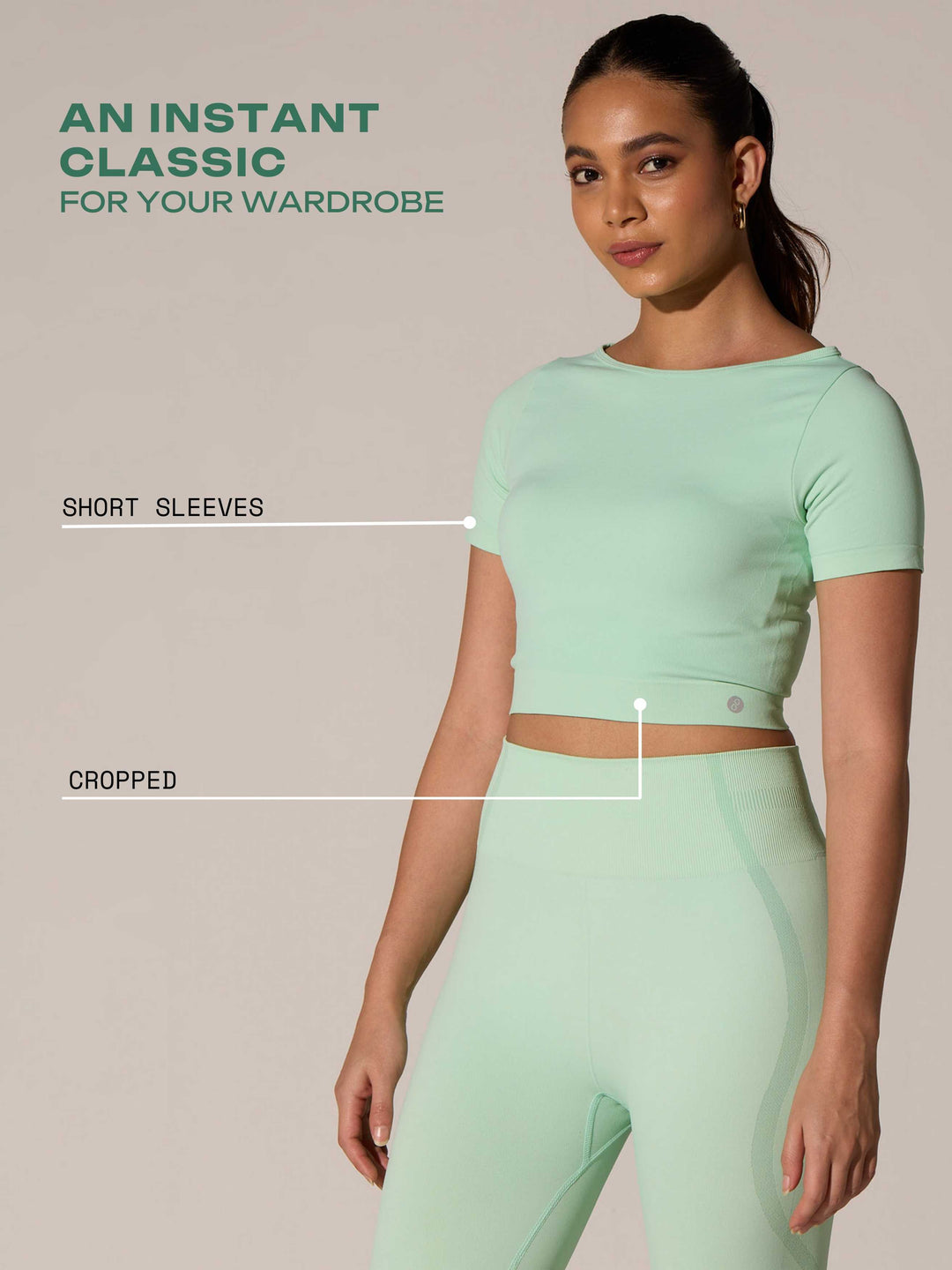 Mint Seamless Sculpt Tee