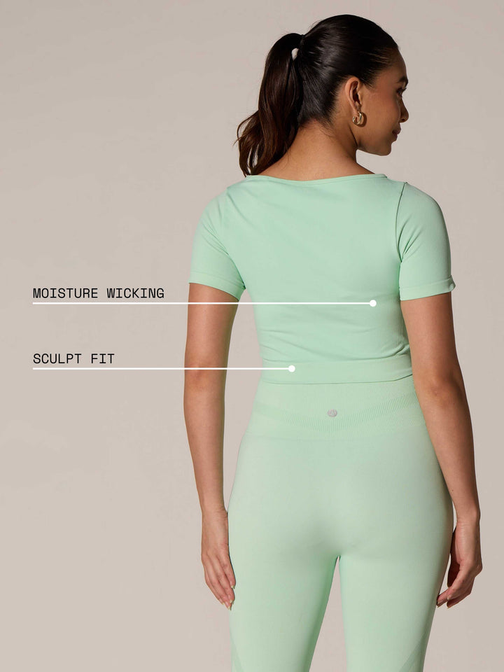 Mint Seamless Sculpt Tee